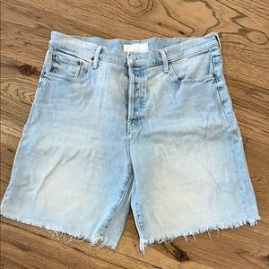 MOTHER Light Blue Denim Shorts